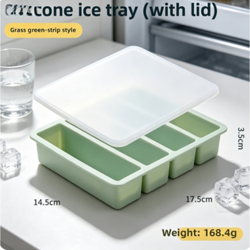 Meal Prep Chia Pudding - Bandeja Empilhável de Silicone para Congelador