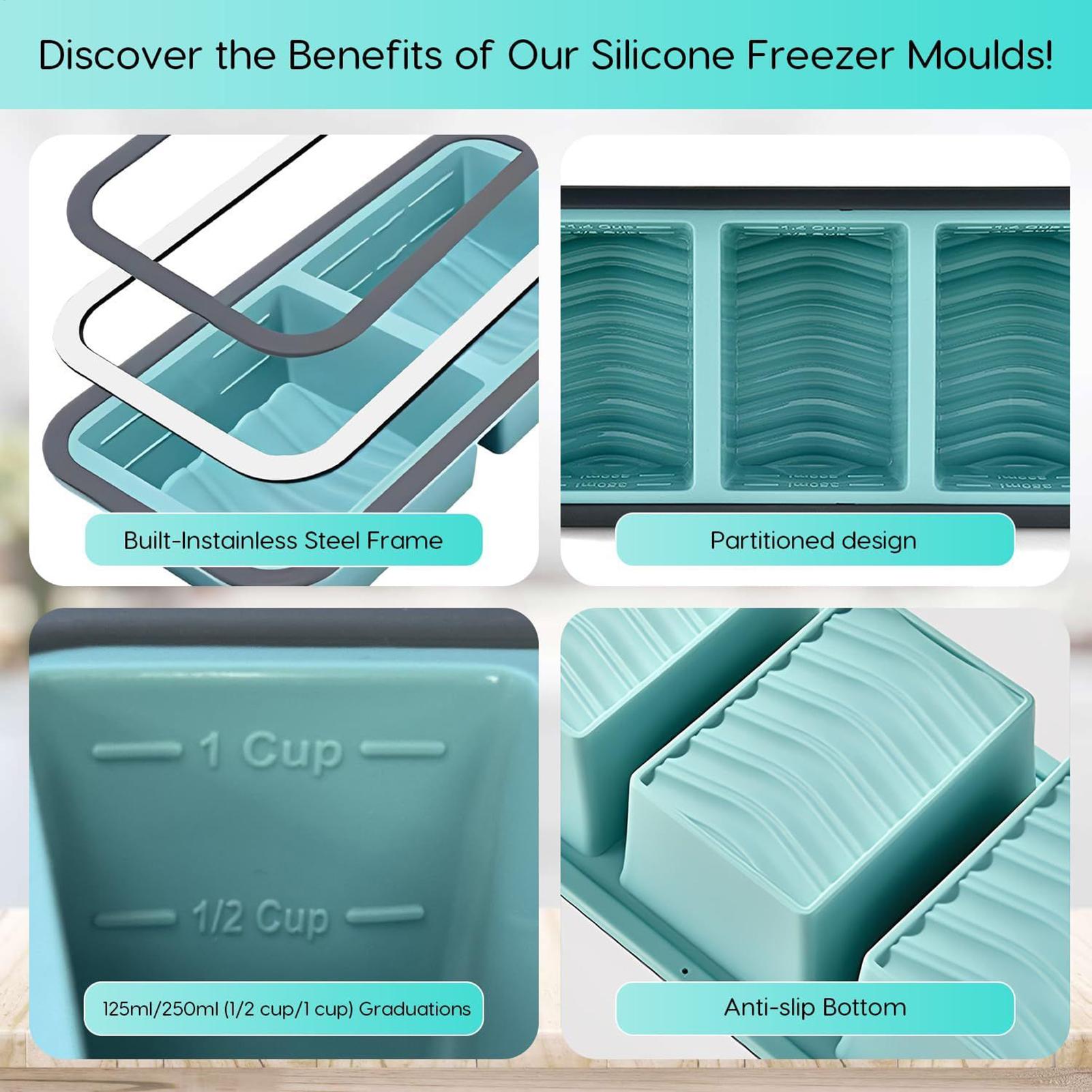 Formas de Silicone para Congel - Meal Prep Template avaliação e preço