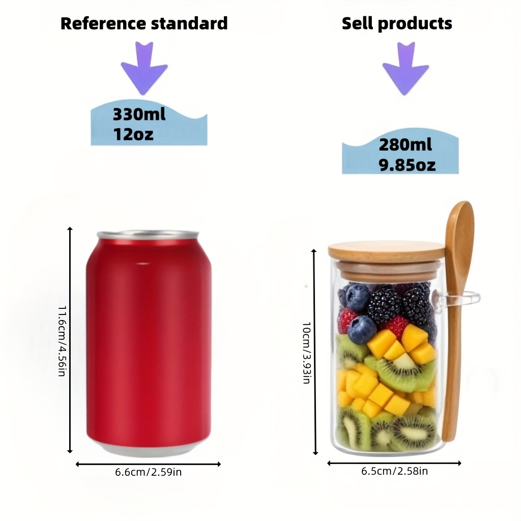 Conjunto de 4/8/12 Copos de Av - Meal Prep Chia Pudding avaliação e preço