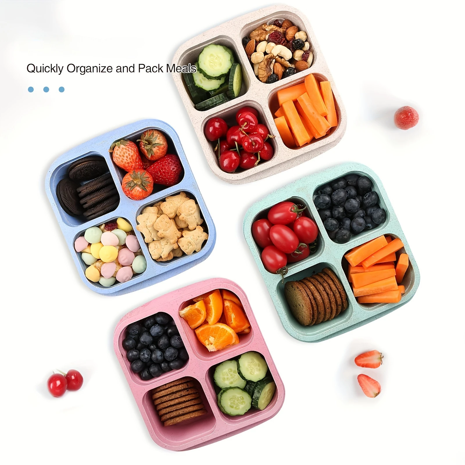 Snack Box com 4 tampas transpa - Meal Prep Containers avaliação e preço