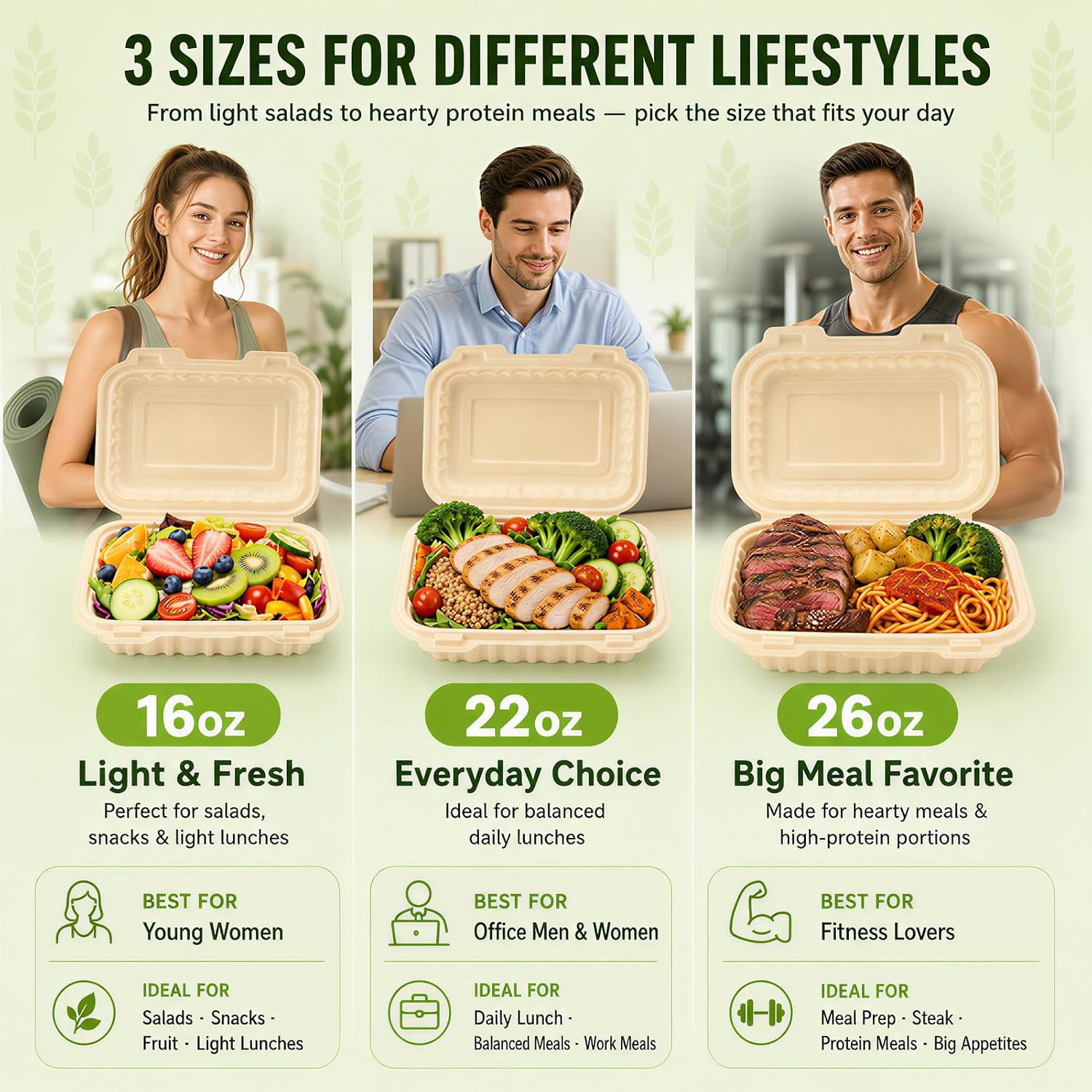 Pacote com 50 Recipientes Clam - Meal Prep Containers avaliação e preço