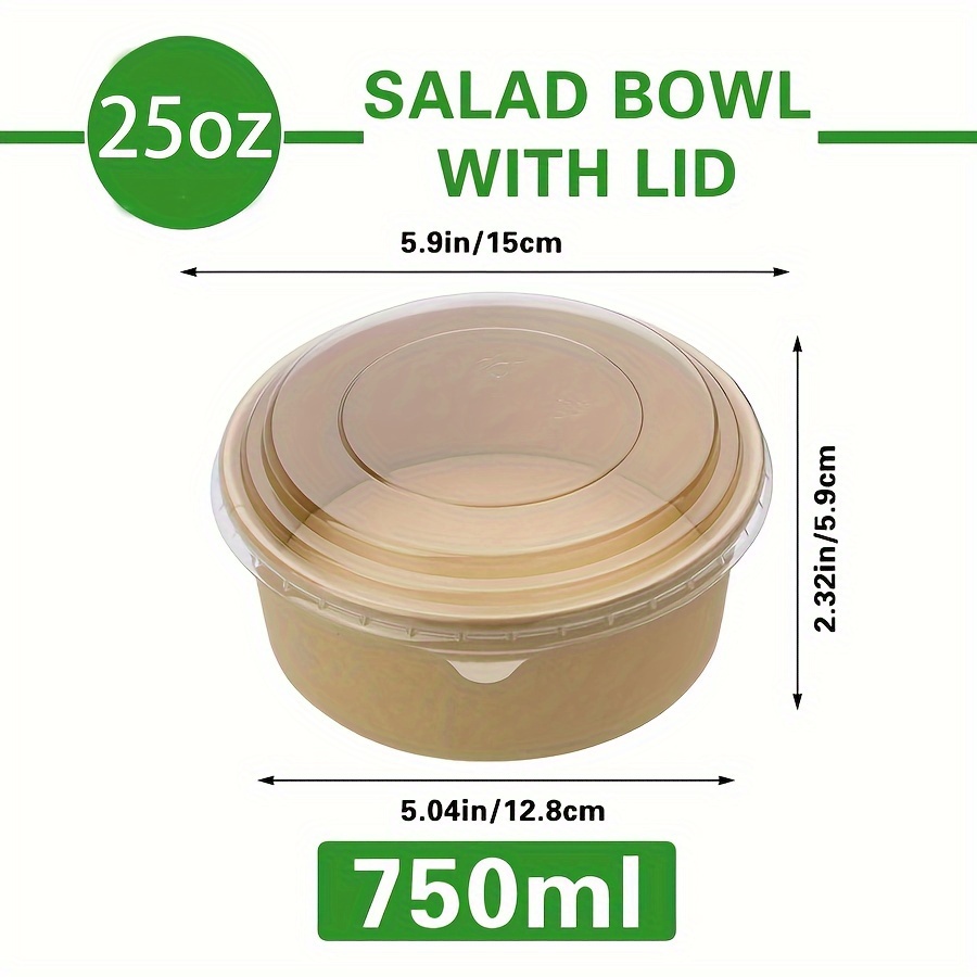 25oz/750ml 25/50 pacotes tigel - Meal Prep Containers avaliação e preço