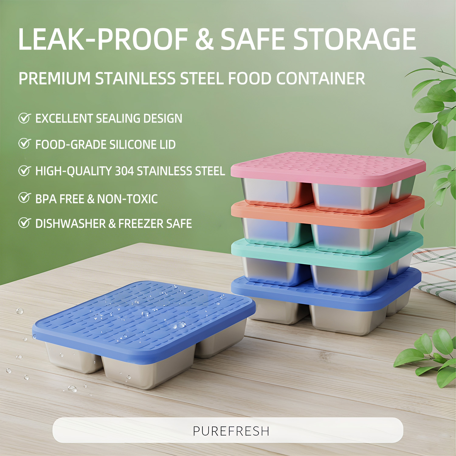 Recipiente de Almoço Dividido  - Meal Prep Containers avaliação e preço